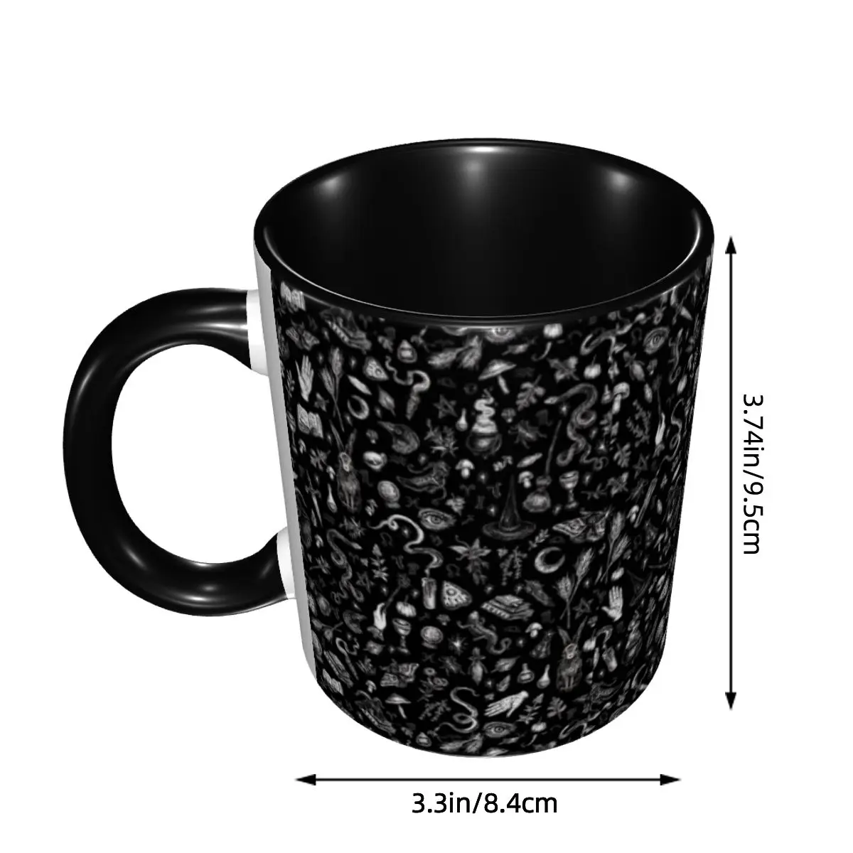 Salem Witch In Black Coffee Mug DIY Personalized Occult Witchy Magic Ceramic Milk Tea Mug Cup