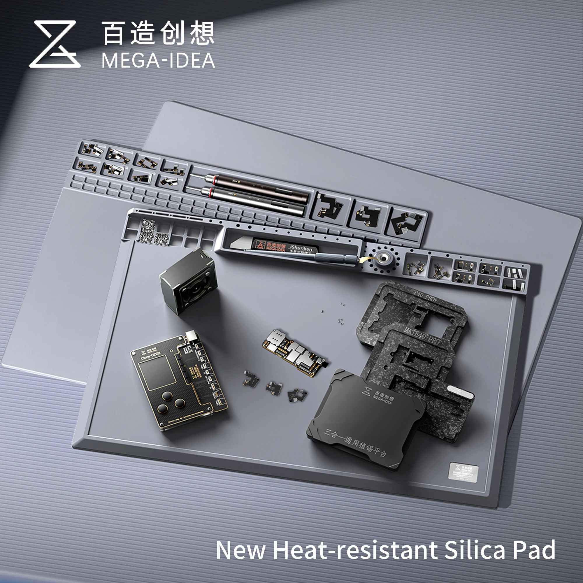 Qianli-resistência a Alta Temperatura Silicone Isolamento Pad Almofada de Trabalho Telefone Bga Pcb Estação de Solda Reparação Mega-idea