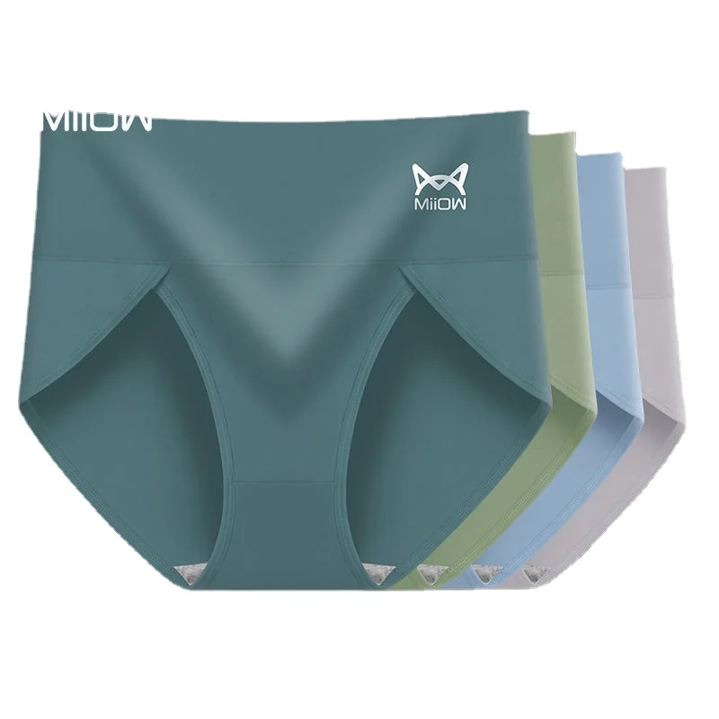 Cat Man-ropa interior de algodón para mujer, pantalones cortos de cintura alta, encogimiento de Abdomen, levantamiento de cadera, grafeno, antibacteriano, 3/4