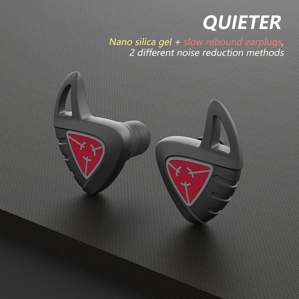 Silicone Sleeping Ear Plugs, Isolamento acústico, Anti Ruído, Proteção para Viagem, Forma de Memória, Tampões Triangle Noise Reduction