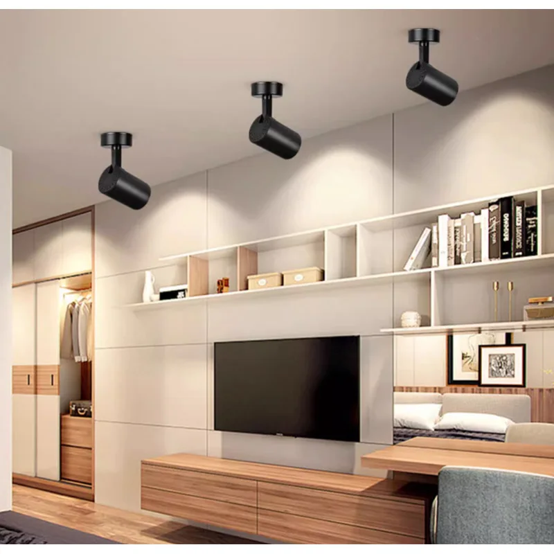 Surface Mounted LED Ceiling Lights 7W 10W 20W 30W COB LED Down light Foldable 360° Rotatable LED Spot lights AC220V 230V