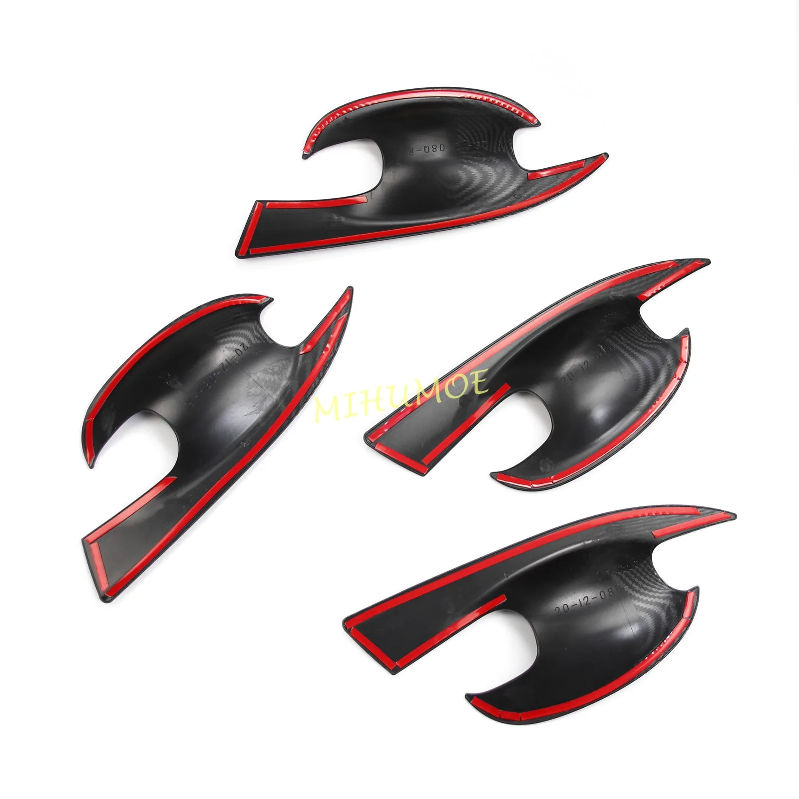 لمازدا CX30 CX-30 2020 2021 2022 2023 2024 2025 ألياف الكربون سيارة الخارجي مقبض الباب السلطانية غطاء الكأس الكسوة #6