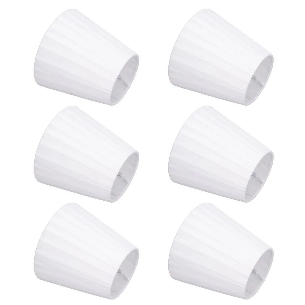 6PCS Modern Fabric Lampshade Clip On Design 5.1 inch Height Lamp Cover Small Lamp Shades Table Lamp