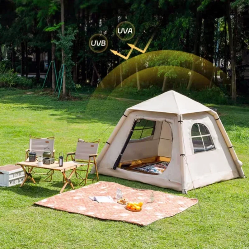 

ST Portable Air Tent Easy to Build Oxford Cloth Family Camping Inflatable Tent Outdoor Trip