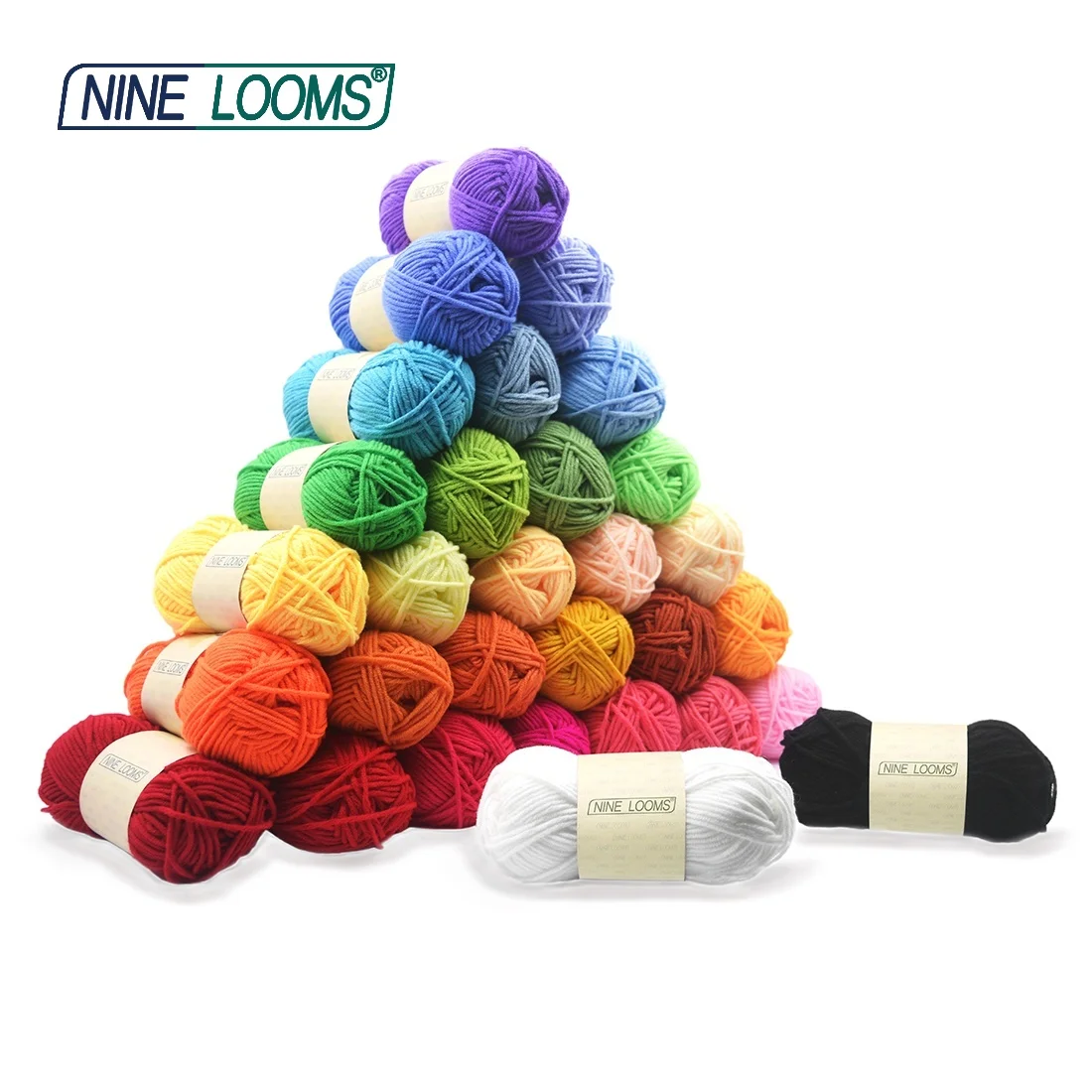 NINE LOOMS Acrylic Crochet Yarn 50g Soft 5-Strand Thread Doll Fabric Baby Blanket Sweater Scarf Hand Knitting Needlework Craft