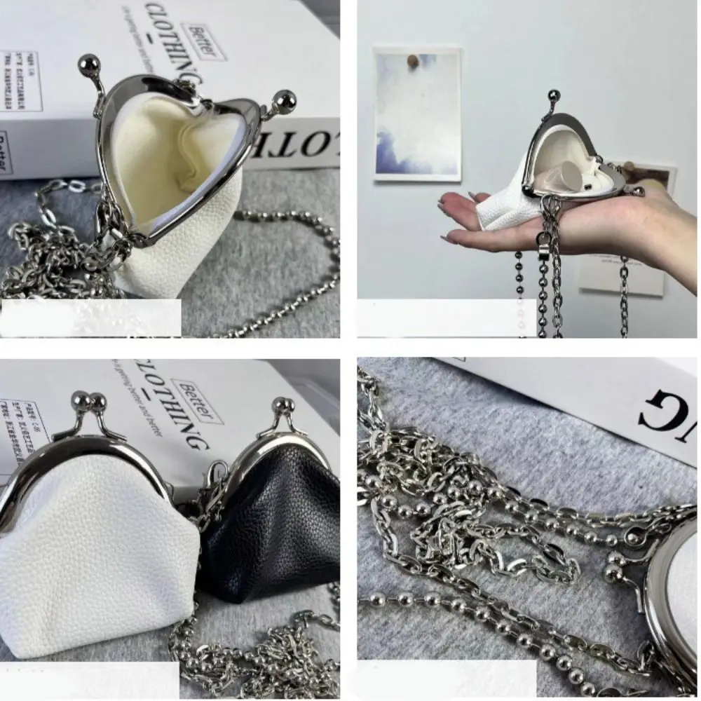 Casual Pu Leather Metal Chain Crossbody Bag Chain Large Capacity Box Shoulder Bag Small Bag Purse Mini Lipstick Bag Women - Image 6