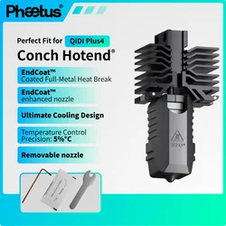 Phaetus M6 Hotend for QIDI Plus 4 3d Printer Conch Hotend High Quality with Endcoat Nozzle 0.2 0.4 0.6 0.8mm For QIDI 3d Printer