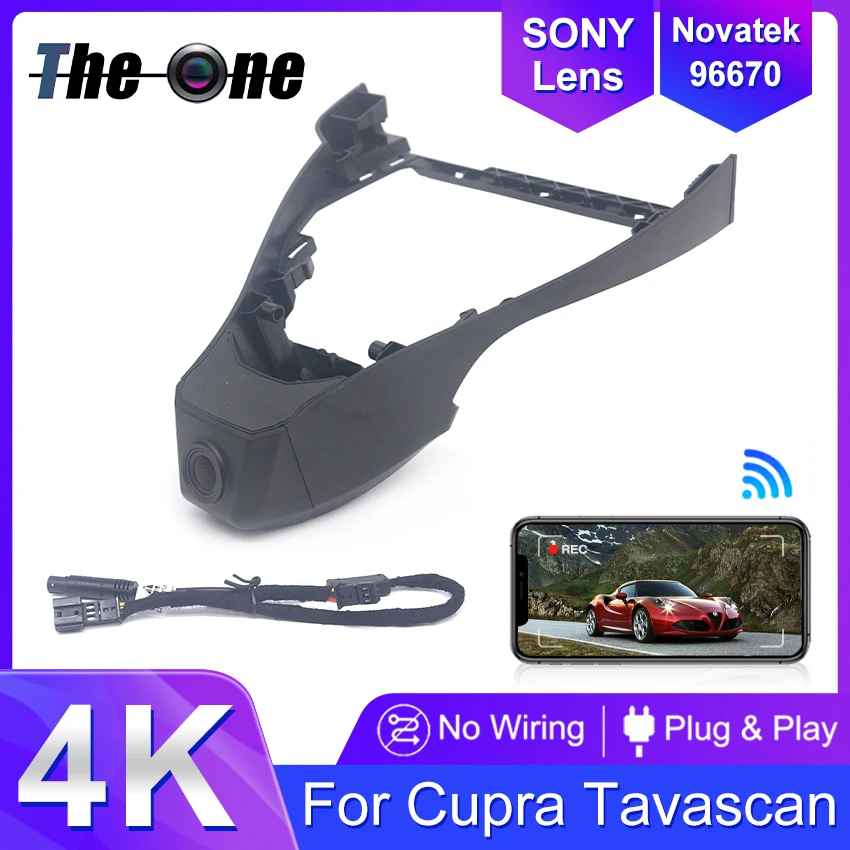 For Cupra Tavascan 2023-2025 Front and Rear 4K Dash Cam for Car Camera Recorder Dashcam WIFI Car Dvr Recording Devices