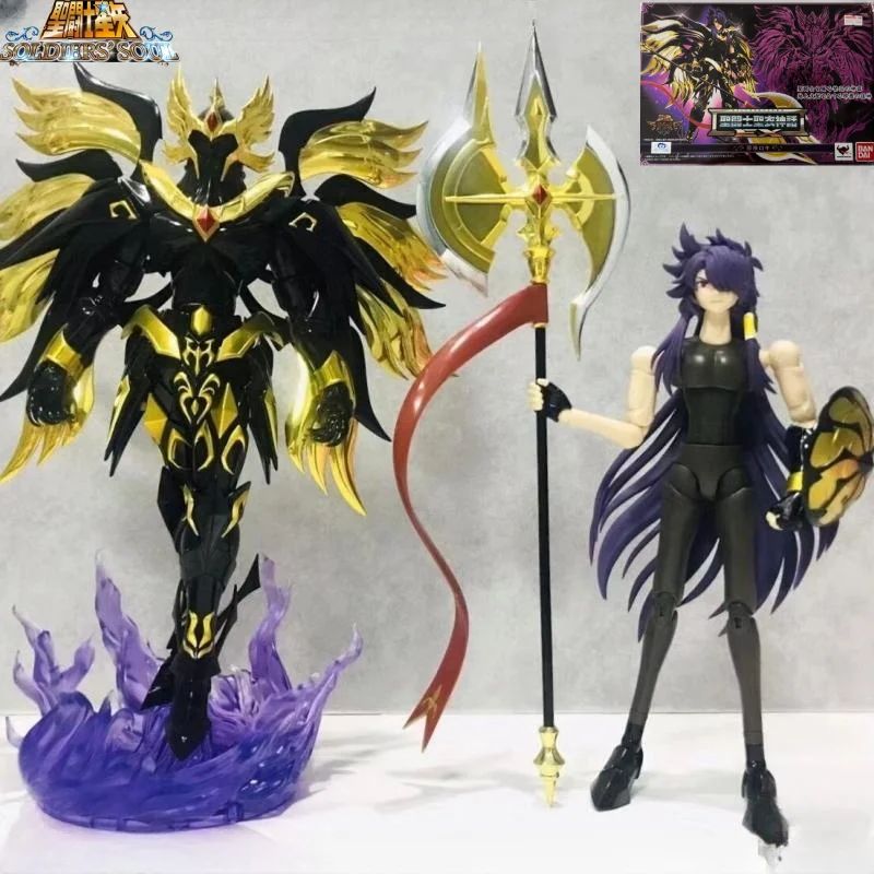 

Bandai Original Metal Saint Seiya Figura Cloth Myth Soul Of Gold Evil God Loki Ex Metal Action Colletion Models Toy