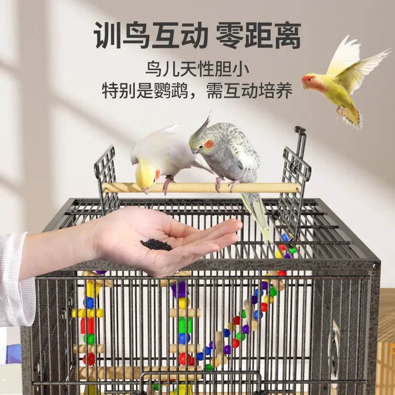 Bird Cage Accessories Complete Collection Large Luxury Household Parrot Cage Breeding Peony Tiger Skin Xuan Phoenix Special Larg