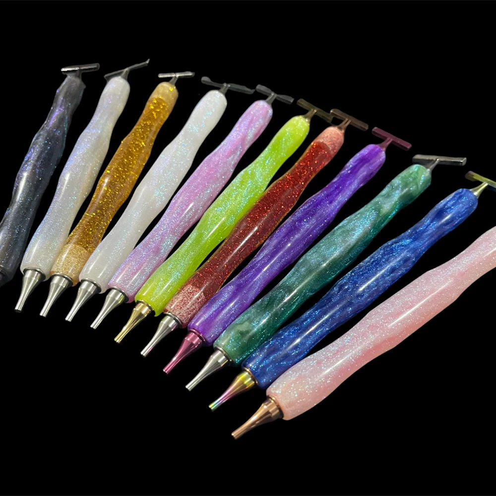 HOMFUN Diamant-Malstift, buntes Flash-Stickerei-Punktbohrwerkzeug, multifunktionales Metall-Schraubgewinde-Kopf-Zubehör, Geschenk