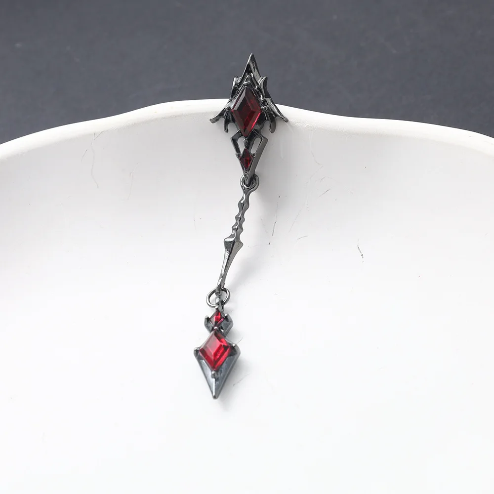Game Peripheral Lixue Pavilion Dark Edge Earrings Fashion Personality Unisex Earrings Cosplay Jewelry Accessories Fan Gifts