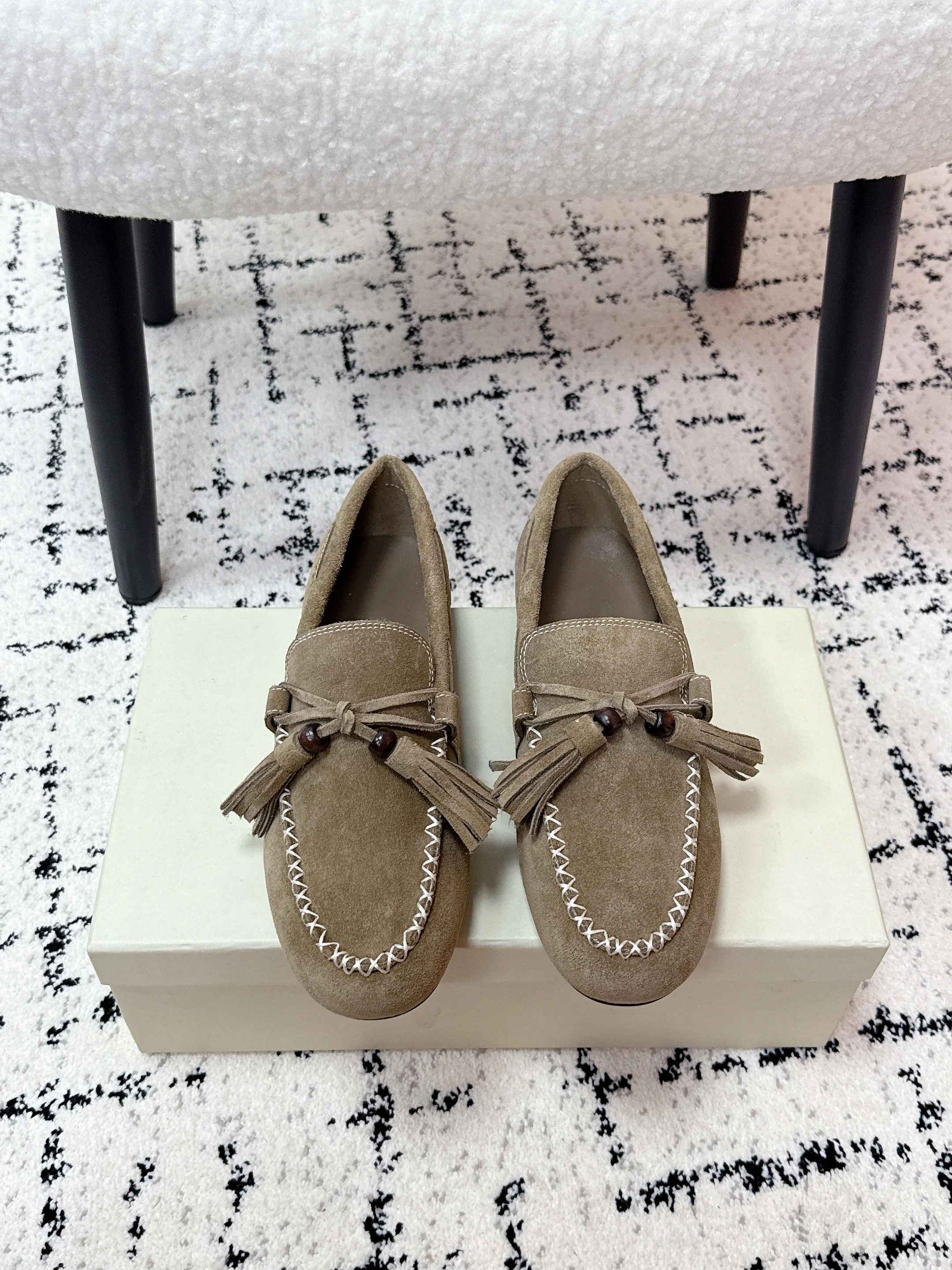 حذاء بدون كعب مسطح مهدب بسيط جديد لعام 2025، نسيج ناعم، تصميم رائع، سهل الارتداء والخلع #6