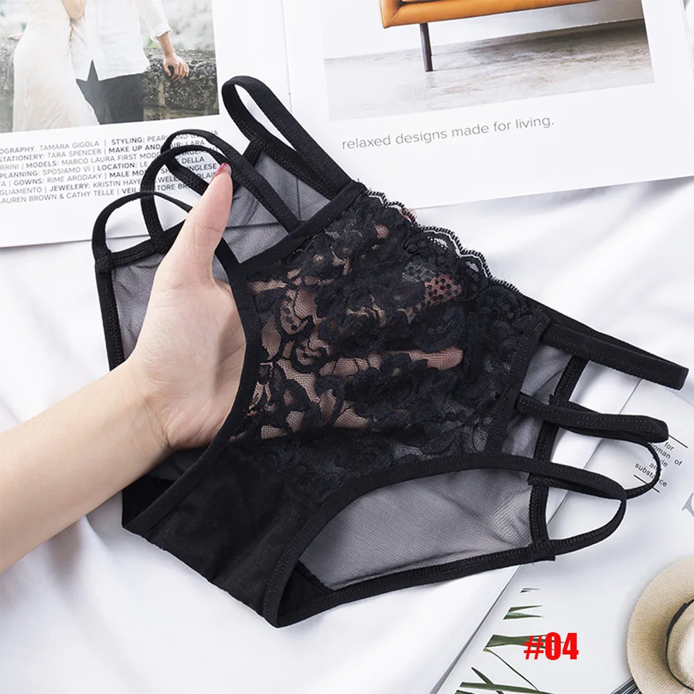 

Seamless Thin Lace Low waist Transparent Hoolow Sexy Lace Panties Lingerie Briefs