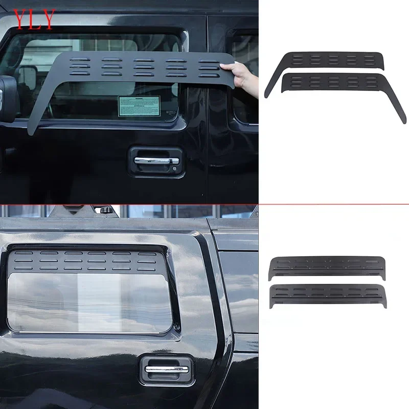 

Aluminum Alloy Black For Hummer H2 2003-2009 Car Front Rear Ventilation blinds Panel sticker Car exterior decoration accessories