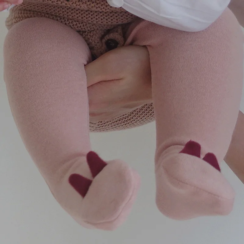 Chaussettes coréennes pour tout-petits, legging en coton, solide, mignon, oreille de lapin, patché, chaussettes pour bébés, nouveau-né, printemps, automne, 2024