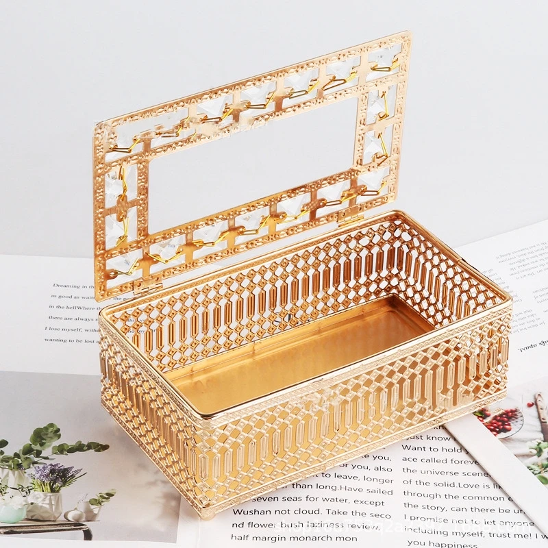 Crystal tissue box Napkin Tissue Box Crystal Cube Napkin Box Square tissue box for Bedroom