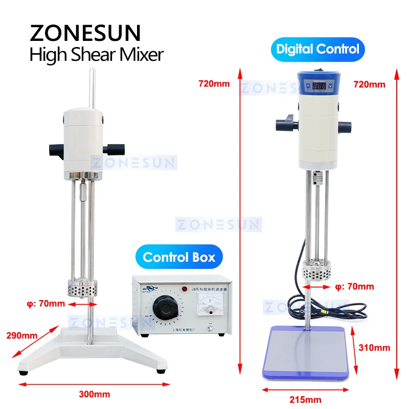 ZONESUN خلاط مستحلب مستحضرات التجميل الغروانية السائلة غير القابلة للطي مستحلب Vinaigrettes سائل قطع الحليب المتجانس ZS-J300