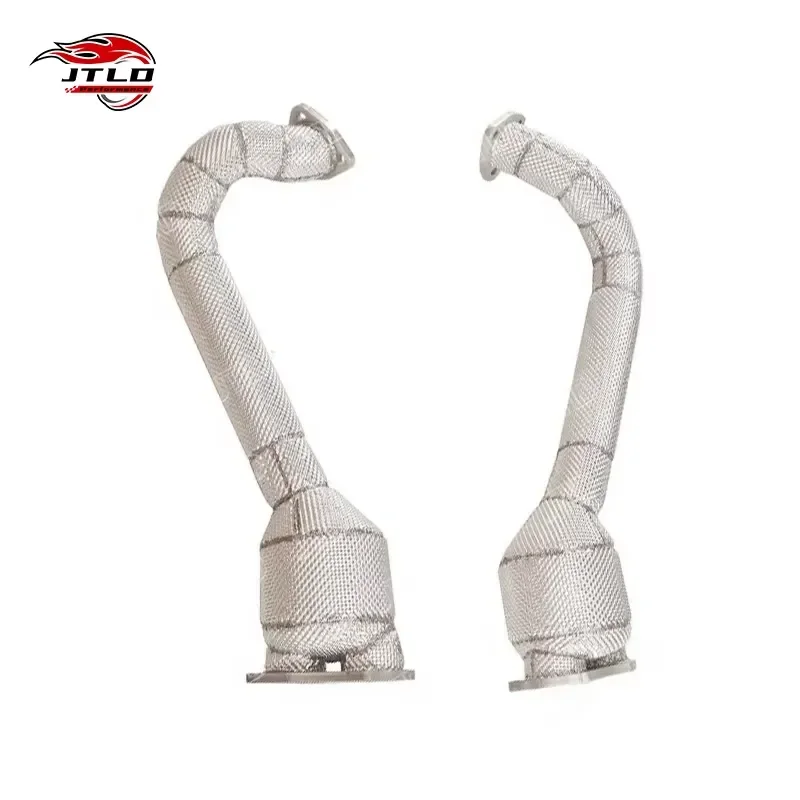 High Performance 304 Stainless Steel Sports Downpipe Front Exhaust Pipe for Porsche 718 Cayman GT4 4.0L