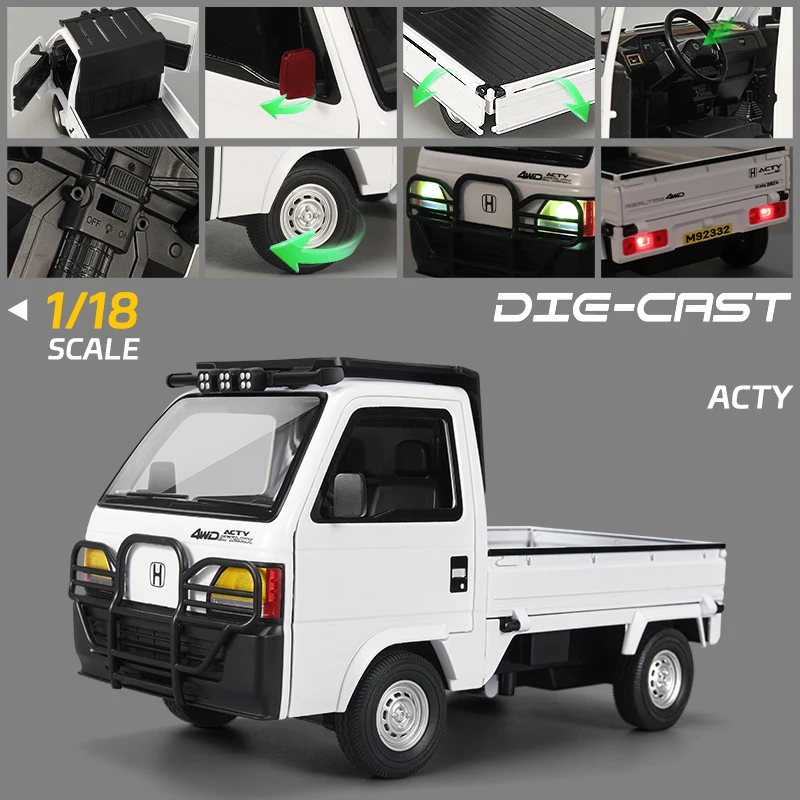 1:18 Honda ACTY 4WD Attack Pickup Truck Alloy Metal Diecast Model