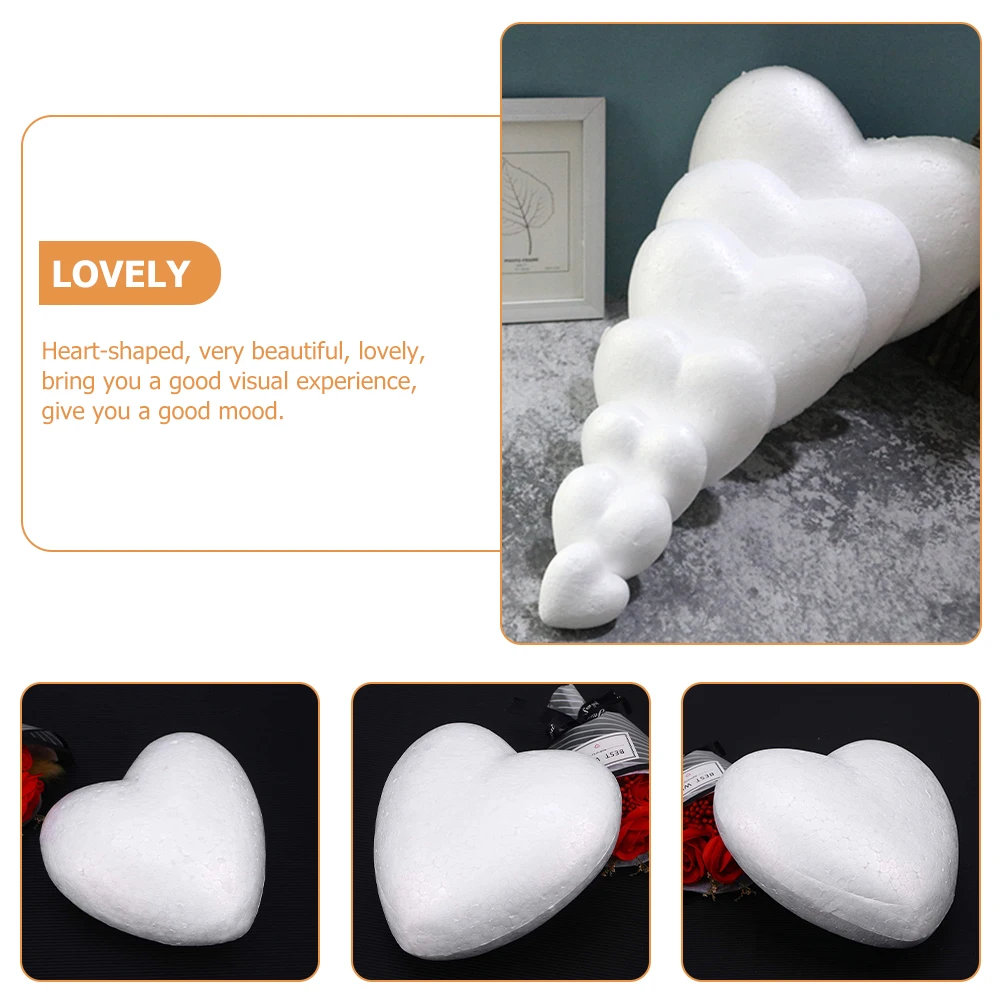 12 قطعة كرات رغوية على شكل قلب 3 بوصة قلوب رغوة حرفية فارغة DIY بها بنفسك اللوحة حفل زفاف ديكور لوازم زخرفة عيد الحب
