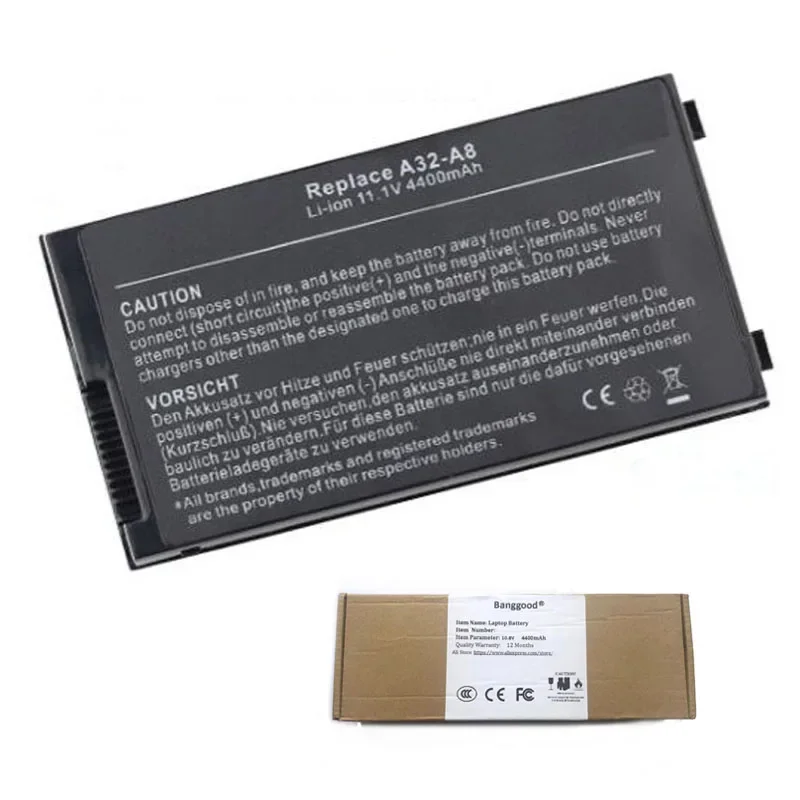 Bateria do laptopa A32-A8 15 g10n345800 dla ASUS f80s F8S X81 f8 X81S N81V a8j Z99l Z99J A8E A8F A8Fm F8V A8H A8H X80 X80H