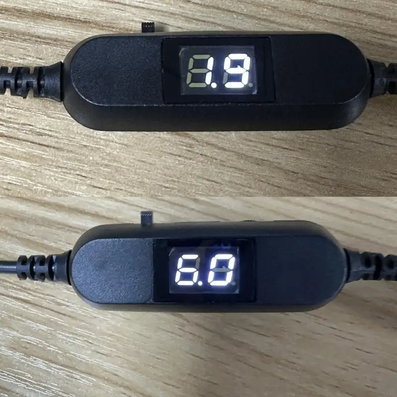 120cm USB to 1.2V-12V Adjustable Voltages C Battery with Voltmeter Replace 1-5pcs C Batteries for Toy LED Stove 193A