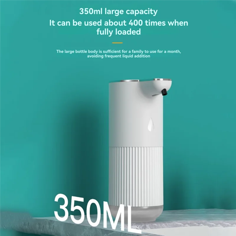 A83G-Rechargeable Desktop Electric Soap Dispenser Waterproof Wall-Mounted Ideal For Kids Hotels Home Kitchen Bathroom