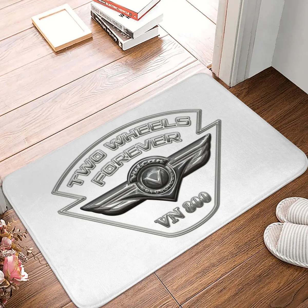 Two Wheels Forever Vulcan VN 800 Motorcycle Anti-slip Doormat Floor Mat Carpet Rug for Kitchen Entrance Balcony Footpad Mats