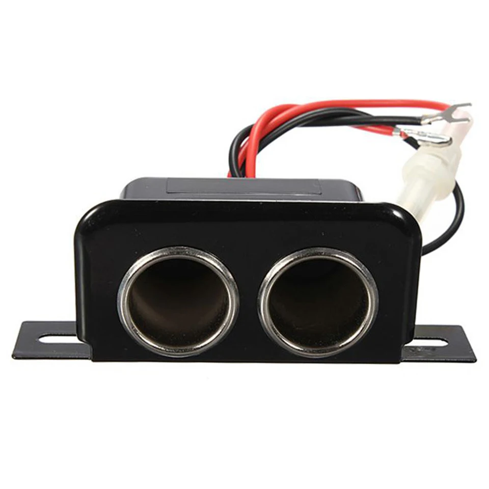 DC 12-24V 120W Dual-Hole Ports Car Cigarette Lighter Socket Motorcycle 10A  Power Socket Charger Car Cigarette Lighter Socket
