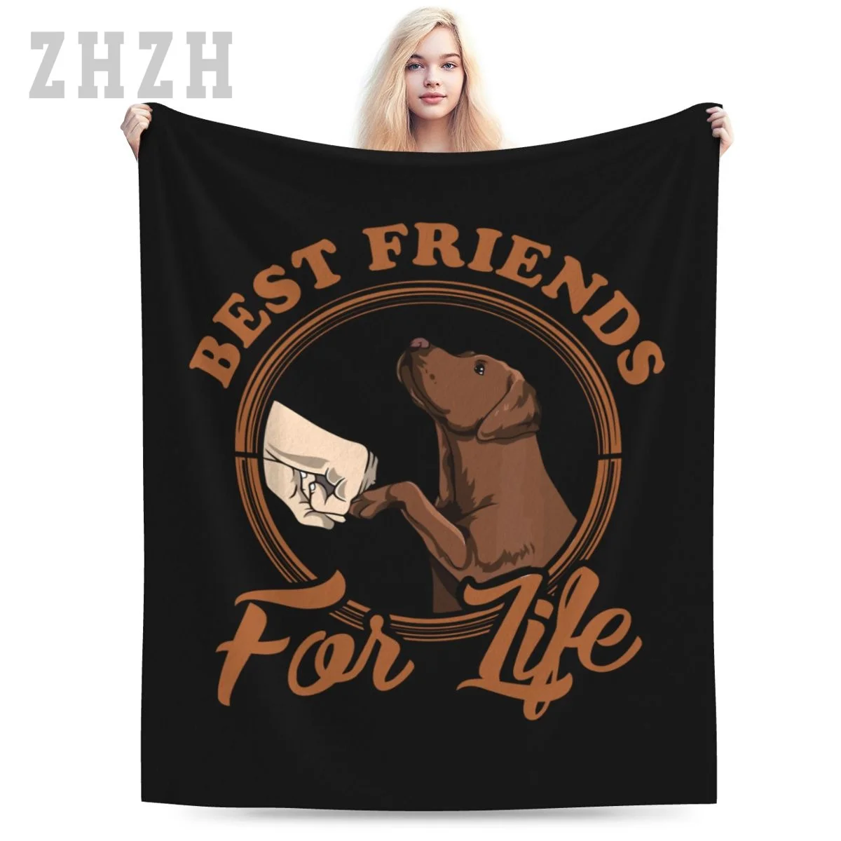 Blanket Labrador Retriever Design Funny Labrador Lovers Flannel Multifunction Camping Sofa Cover Keep Warm