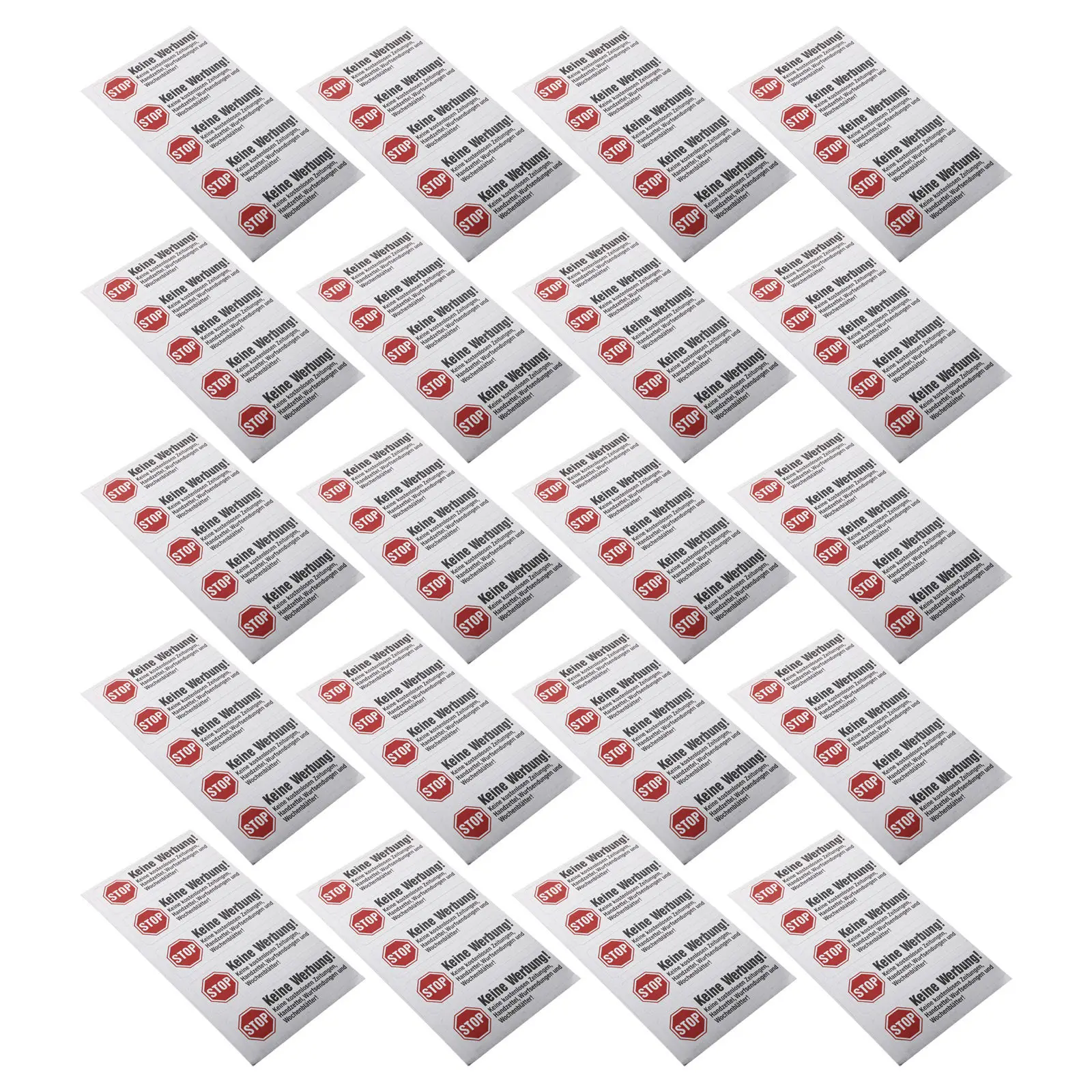 100Pcs Letterbox Sticker No Advertising Mailbox Sign Waterproof Self Adhesive Outdoor No Junk Mail Warning Decal Office Mailbox