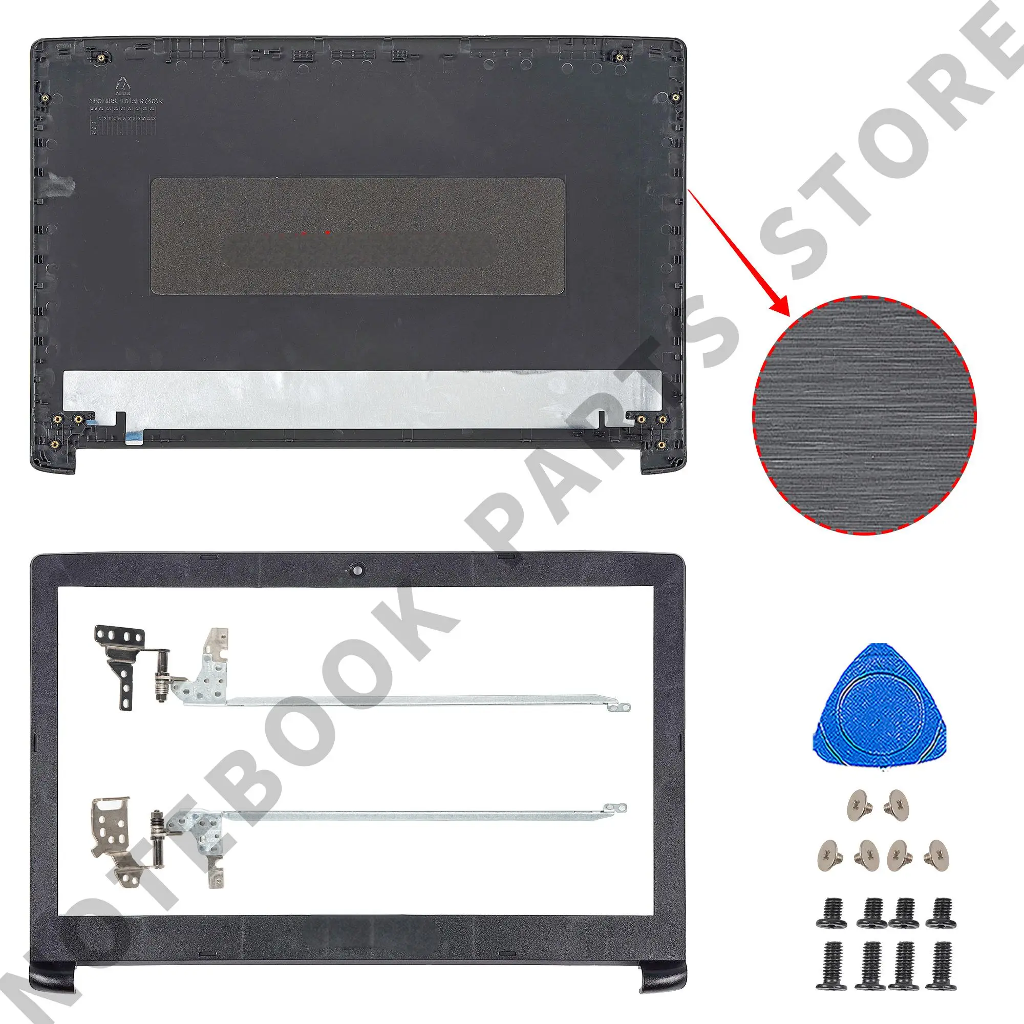 N17C4 Pokrywa do Aspire 5 A515-51 A515-51G A315-51 A315-53 A515-41G A615 A615-51G Górna obudowa LCD Przednia ramka Zawiasy Wymień część