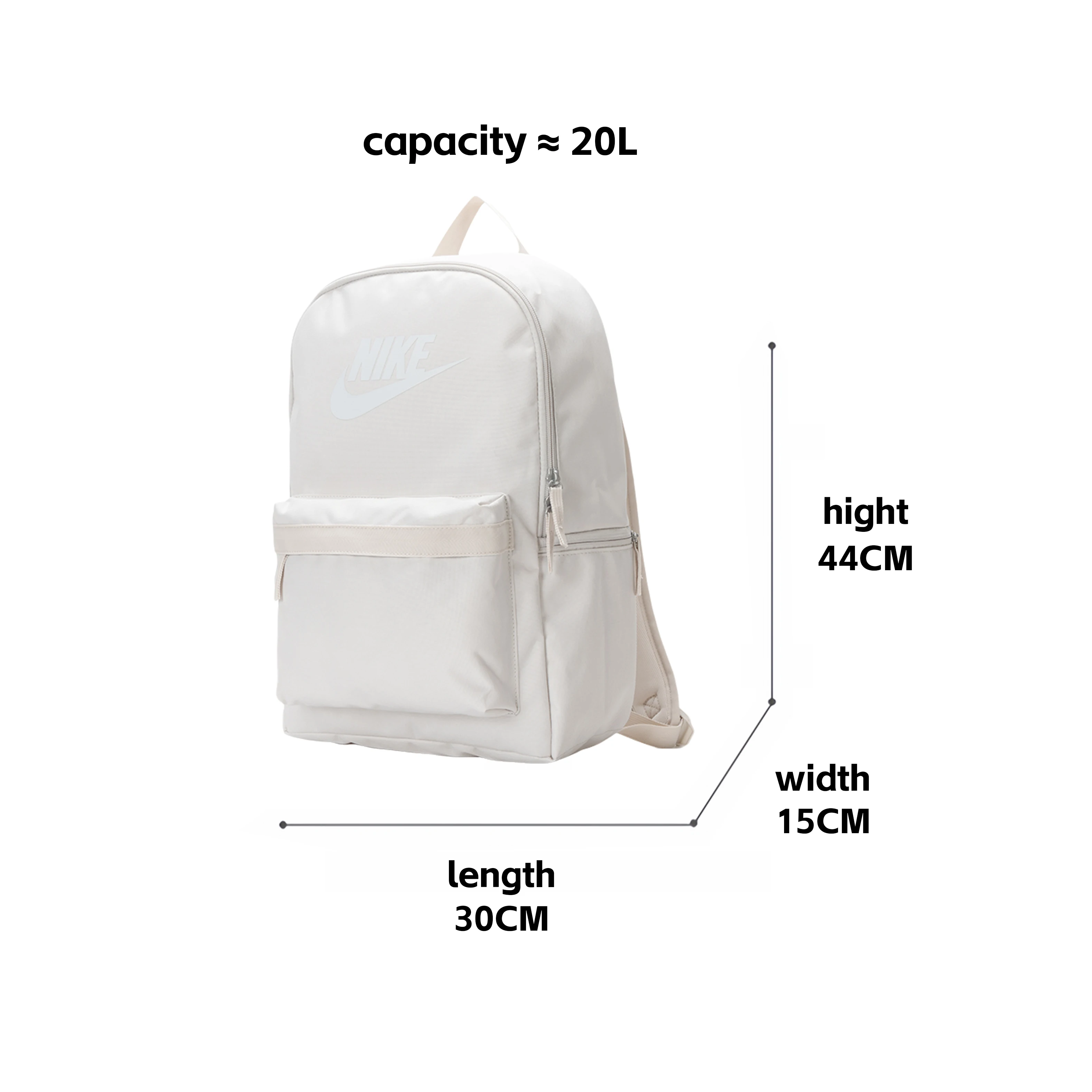نايك (نايكي) التراث Bkpk للجنسين حقيبة رياضية في الهواء الطلق حقيبة السفر ركاب الطالب حقيبة مدرسية سعة كبيرة على ظهره Dc4244-104 #6