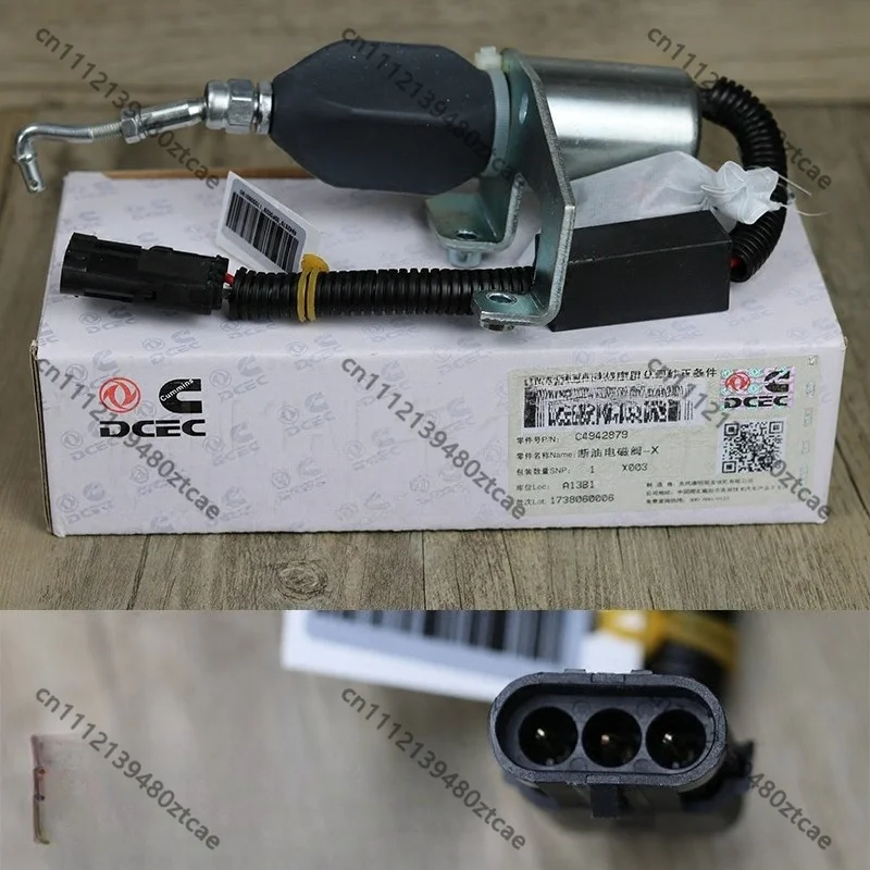 Flameout Solenoid Valve Engine Shut Off Device 5304951 5346207 For Diesel Generator Excavator Forklift Wheel Loader