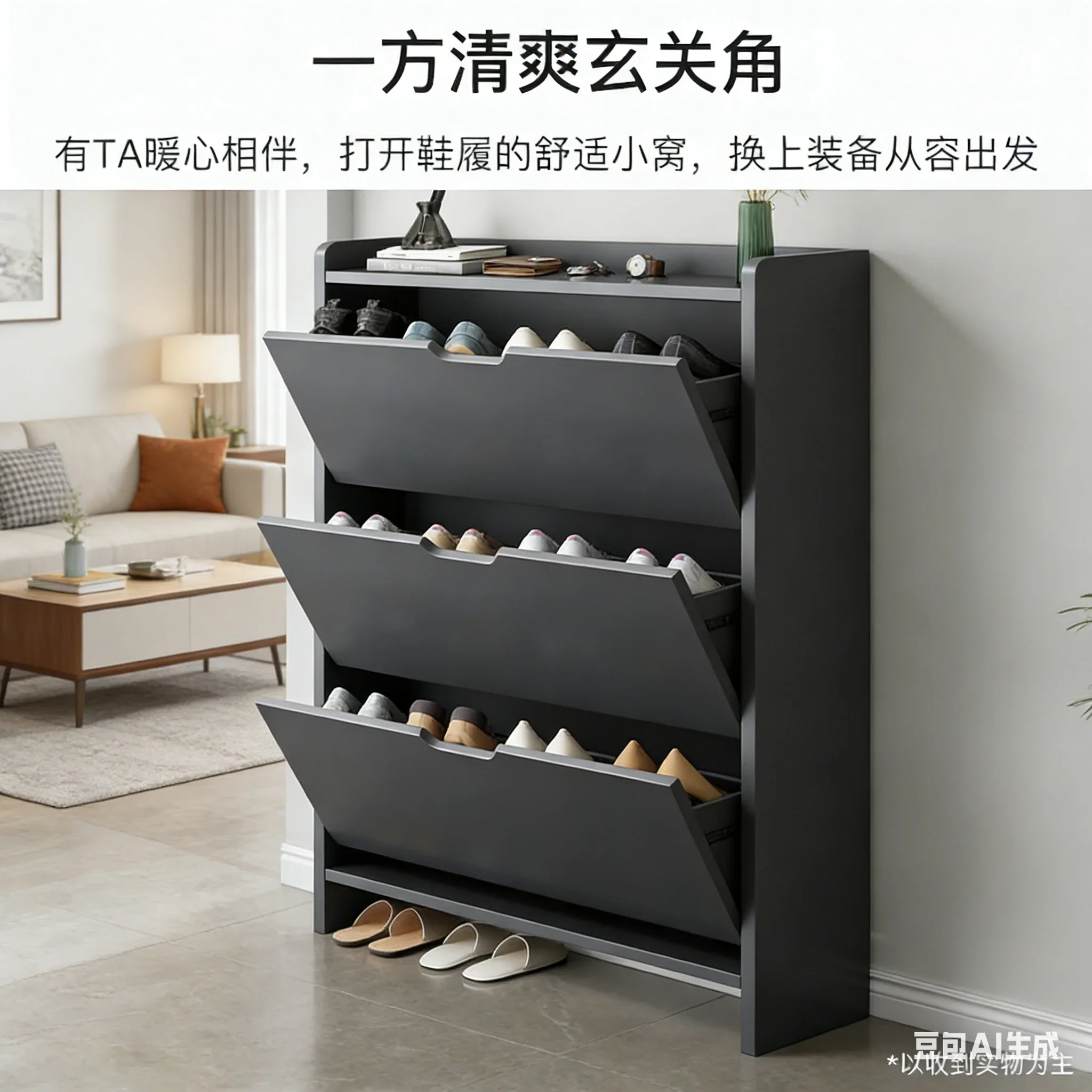 AOLIVIYA Home Shoe Rack Entryway Shoe Cabinet Multi Layer Living Room Hallway Doorway Large Capacity Organizer Stand Fashion B85