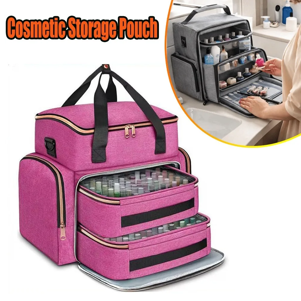 72 Bottles Portable Travel Nail Polish Bag Cosmetic Storage Pouch Makeup Manicure Tools Professional Organizer Case For Women