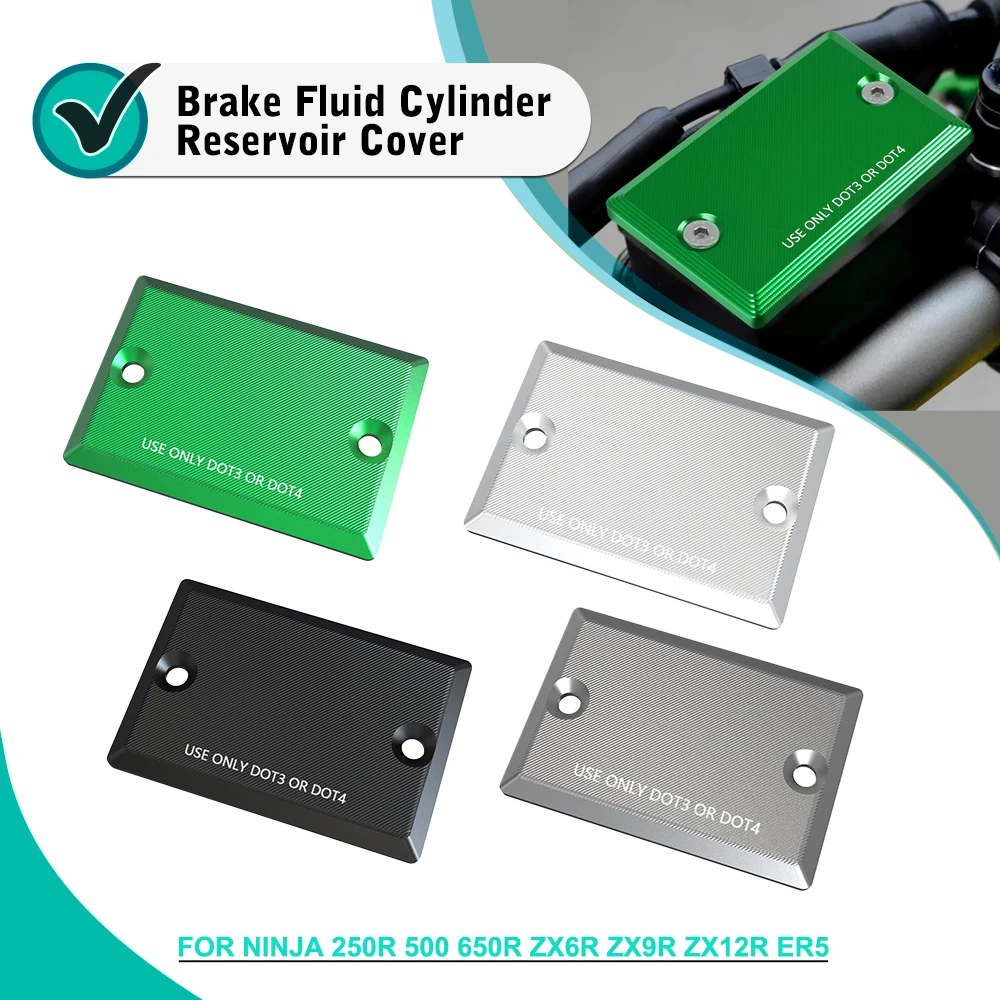 

Front Brake Reservoir Fluid Cover Cap Guard Protector FOR KAWASAKI NINJA 250R 500 650R ZX-6R ZX-9R ZX-12R ER5 ZR550 ZX-11/ZX1100