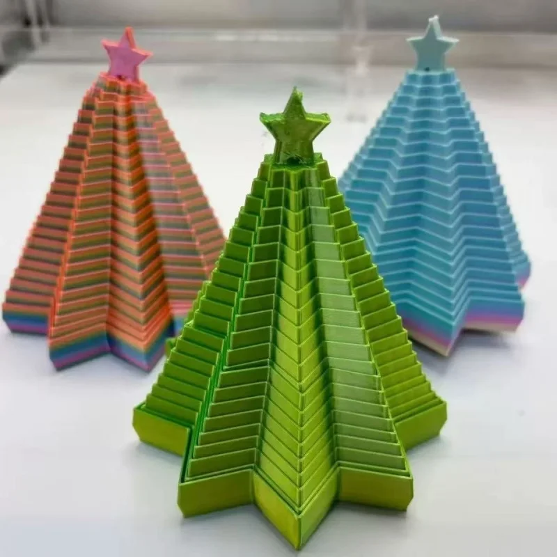 3D Printing Expanded Sensory Fidget Star Model Visual Illusion Honeycomb Whirling Spiral Star Shaped Toys for Stress Relief