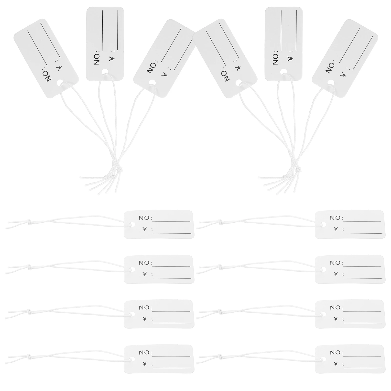 

100 Pcs With String Labels Blank Sale Necklace Tags for Jewelry Clothes Display Hanging Price Tags with String