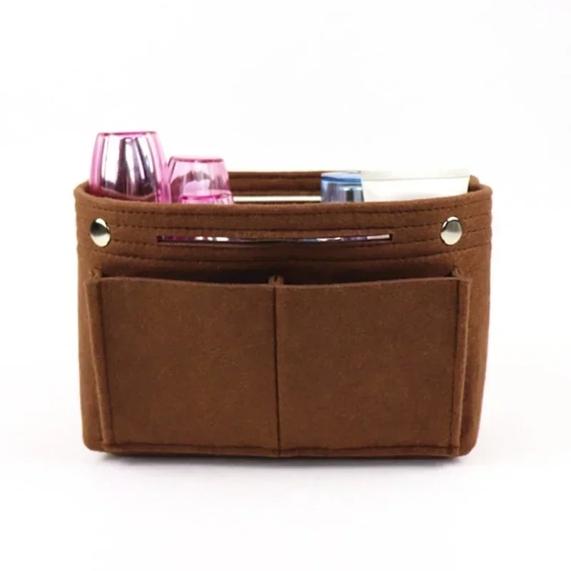 Borsa con inserto in feltro borsa per trucco Organizer borsa interna da viaggio borsa per cosmetici portatile Tote