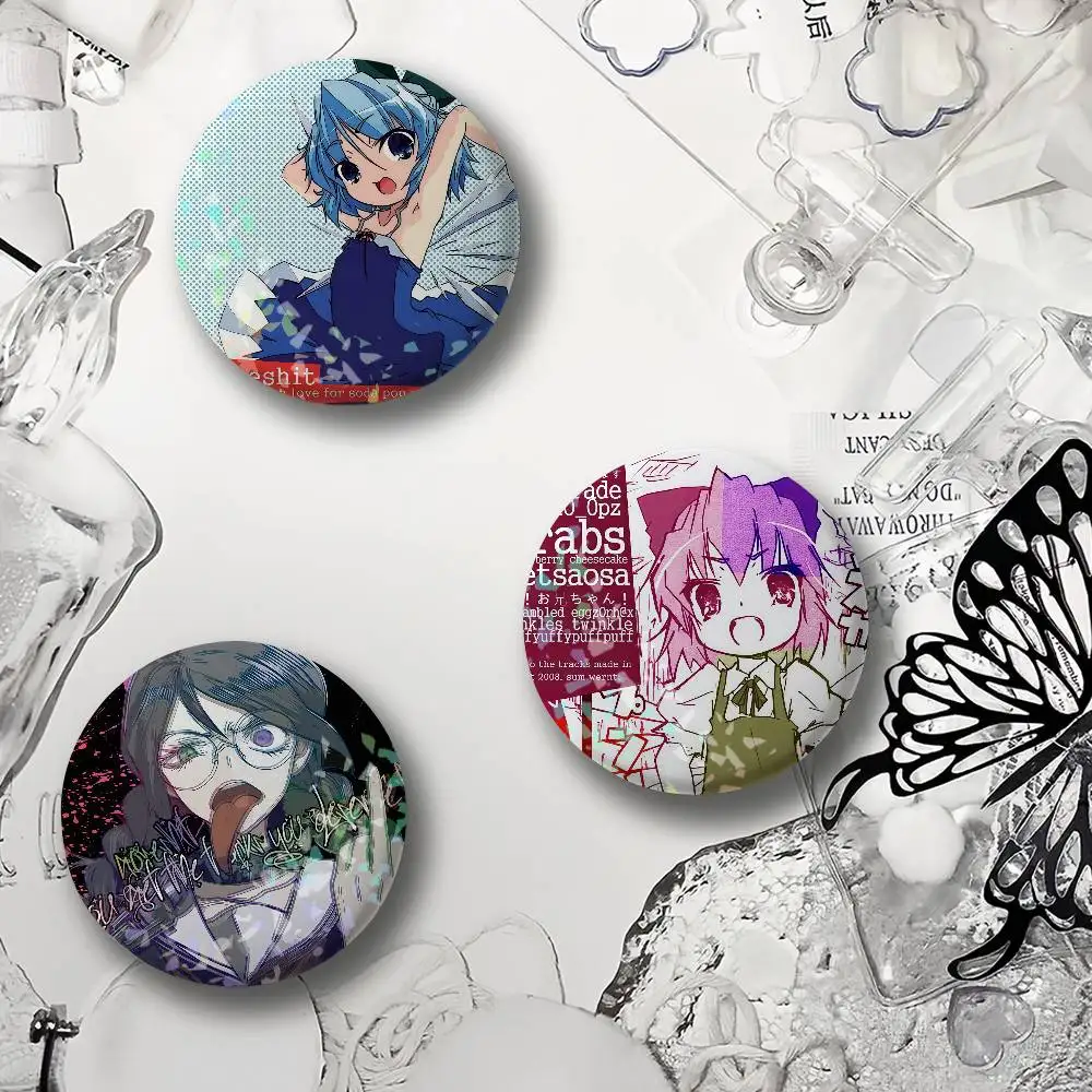 Singer Goreshit Album Laser Badge Round Exquisite Brooches Creative Pins for Clothes Hat Accessories