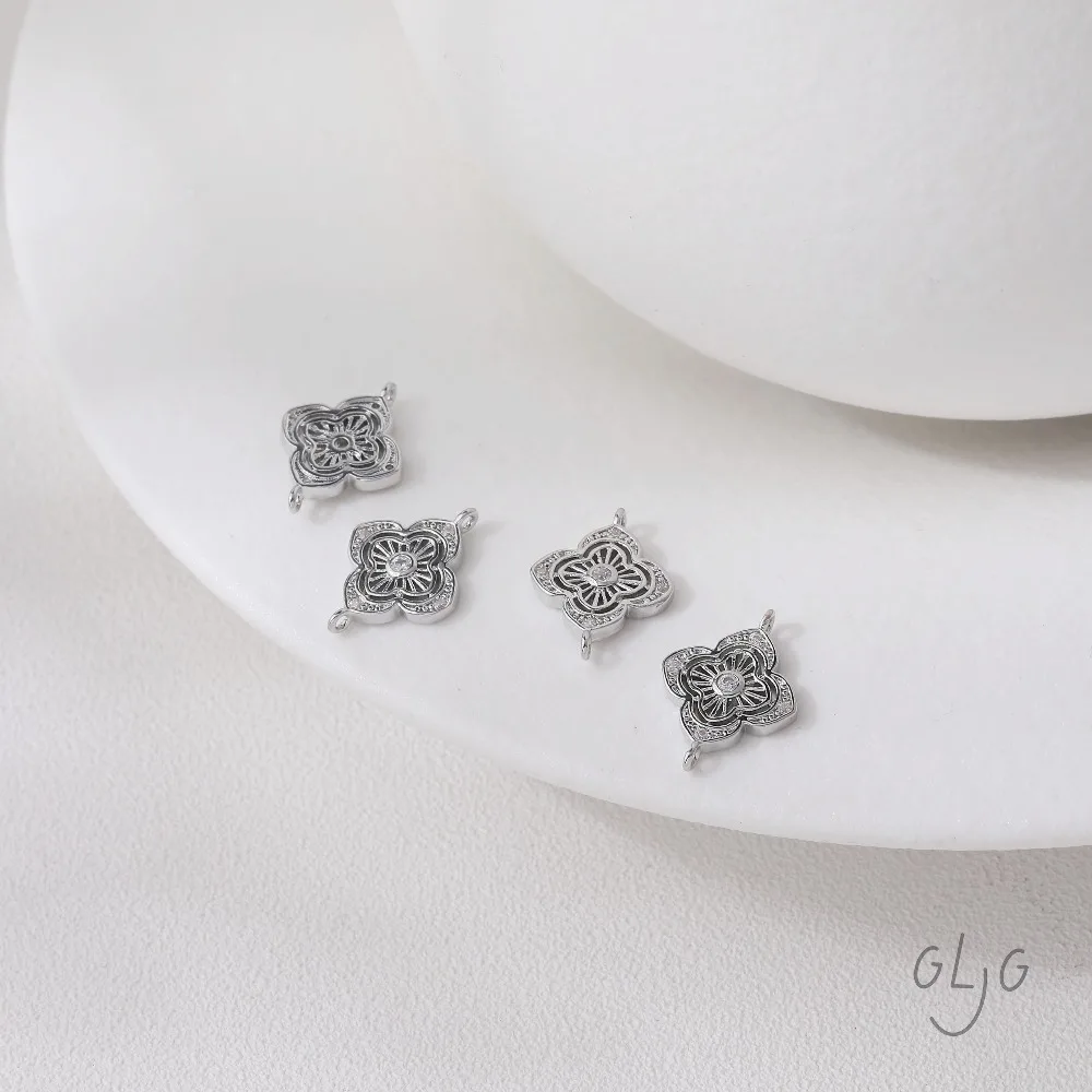 6 قطعة قلادة سوار صنع لمكونات نتائج المجوهرات DIY اليدوية 14K مطلية بالذهب النحاس الملحقات