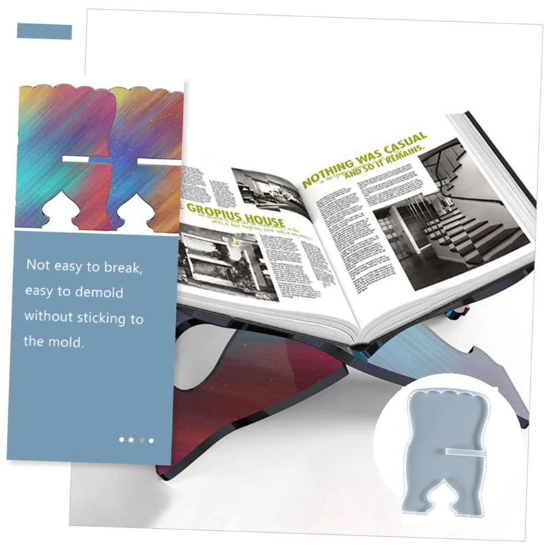 لتقوم بها بنفسك حامل كتب قوالب ل الراتنج حامل الموسيقى قالب من السيليكون مجموعة قوالب حامل قراءة الكتب لصب راتنجات الايبوكسي دائم