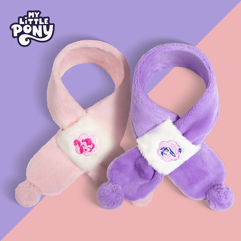 

Новый маленький пони Miniso и детский шарф, зимний теплый плюшевый шарф для девочек, милый чехол принцессы на шею