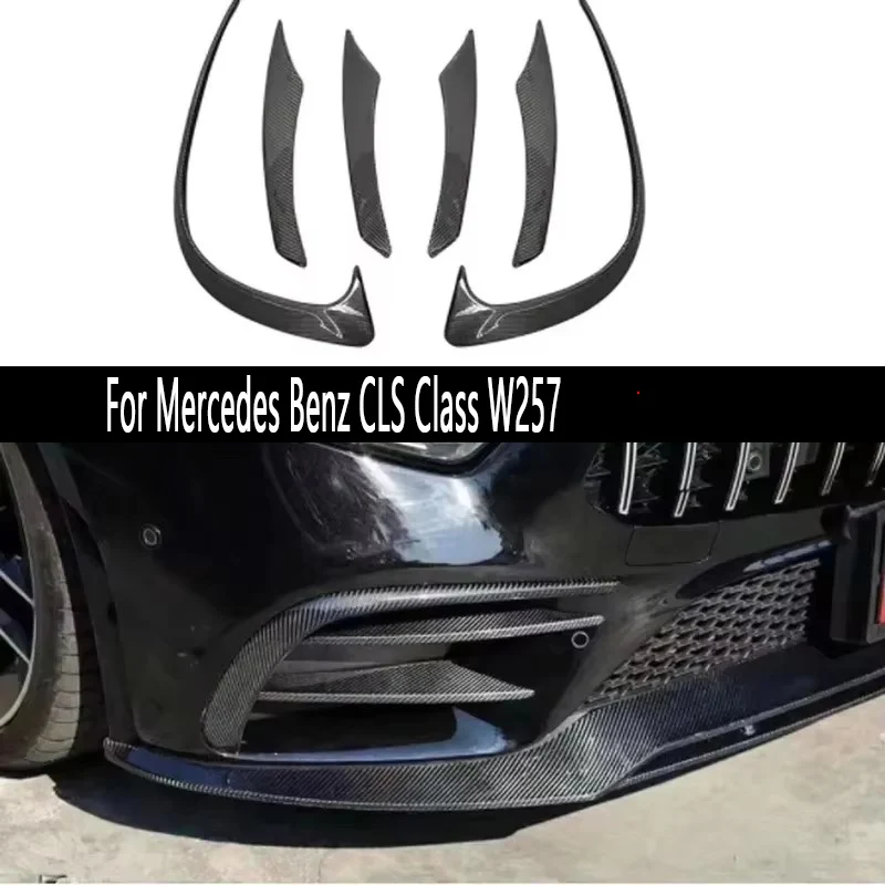 For Mercedes Benz CLS Class W257 CLS53 350 2018+ Carbon fiber wind knife fog lamp air vent decorative strip Auto parts body kit