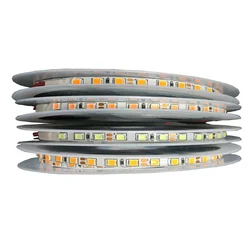 Tira de luces LED de 4MM y 5MM, cinta de diodo flexible SMD 2835, Blanco cálido, neutro, 4000K, 120led/m, CC de 12V y 24V