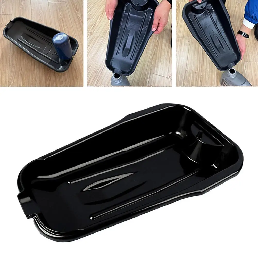 Oil Drain Container Wide Mouth Automobile Repair Oil Drain Pan Motorcycle Oil Drain Tray Collection Bucket for Garage Vehicle