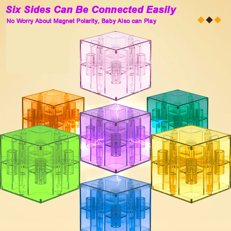 Magnetic Construction Blocks Learning Toys for Early Childhood Intelligence STEM Education & Parent-Child Bonding Play Kids Gift