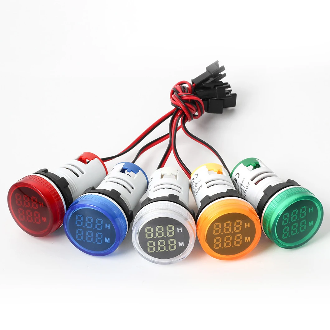 AD16-22 LED Digital Display Time Meter AC220V~380V Industrial Signal Indicator Light LED Digital Display Time Meter